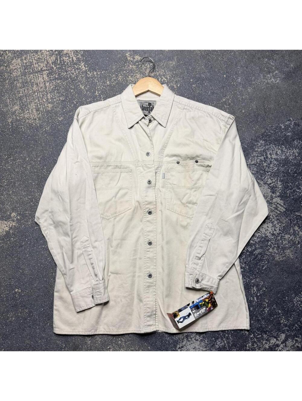 Vintage DEADSTOCK 90’s Levi’s Silvertab Button Cream Shirt
